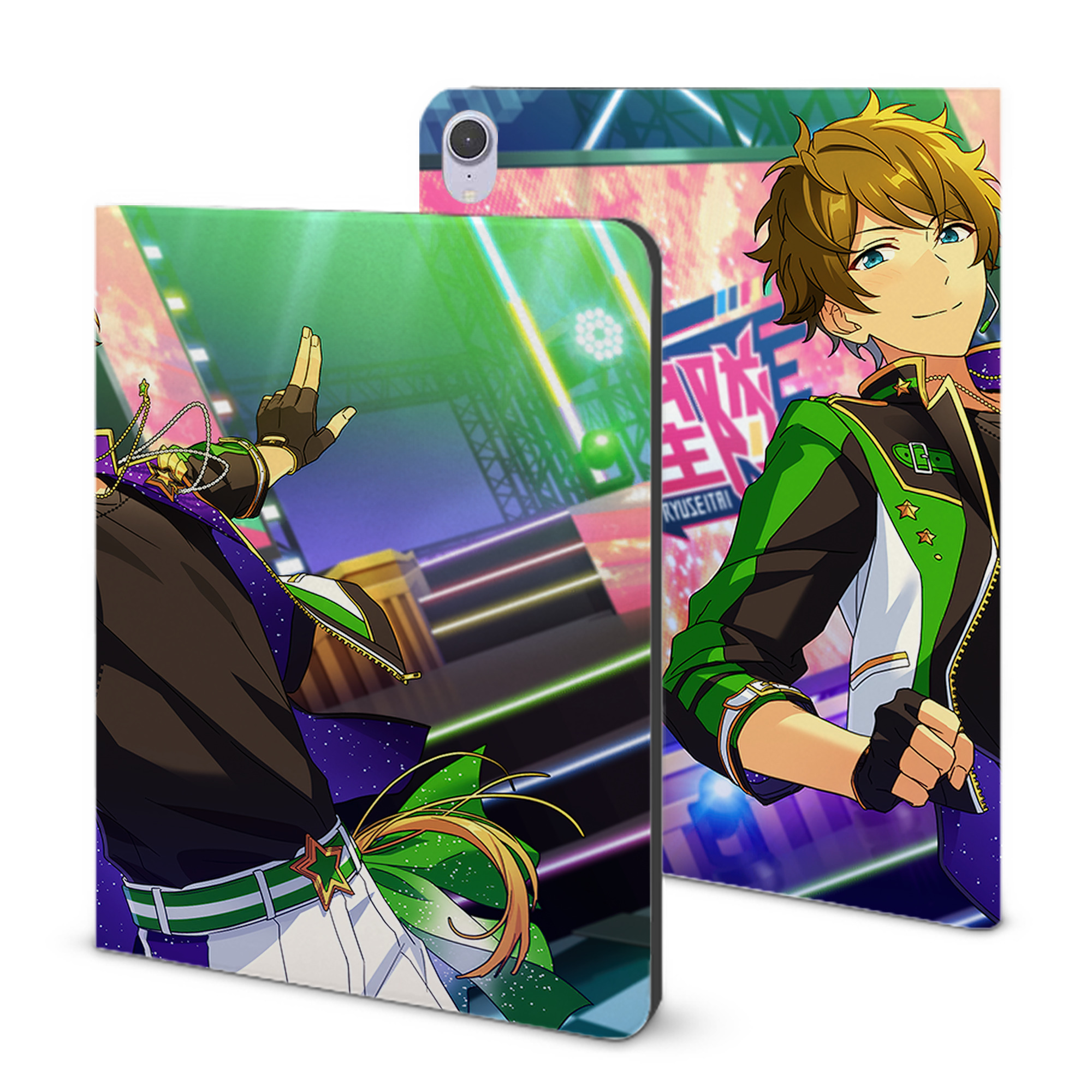 あんさんぶるスターズ! Ensemble Stars IPad ケース ブック型 PUレザー TPU 耐衝撃 軽量 薄型 ペン収納なし 全面保護 IPad 各モデル対応